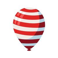 red stripes balloon vector