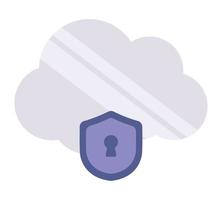 cyber security cloud data vector