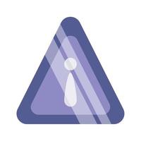 caution triangle sign vector