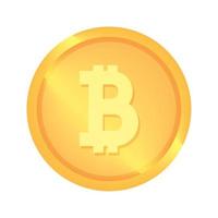 bitcoin cryptocurrency icon vector