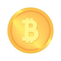 bitcoin cryptocurrency icon vector