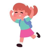 girl back to school vector