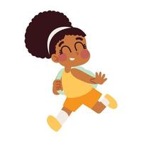 girl running back to school vector