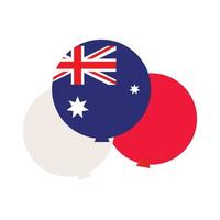 australian flag in balloons vector