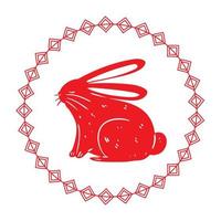 rabbit chinese zodiac vector