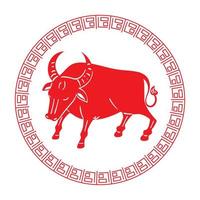 bull chinese zodiac vector