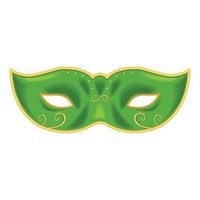 green mask mardi gras vector