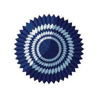 blue rosette icon vector