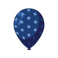 blue balloon with stars vector