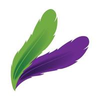 feathers decoration icon vector