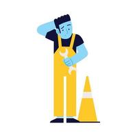 worker with tools vector