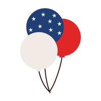 balloons with USA flag color vector