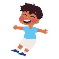 niño sonriendo feliz vector