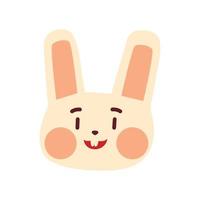 rabbit face cute vector