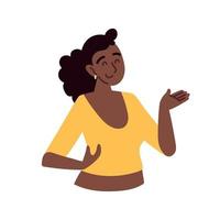 happy african woman vector