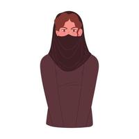 woman with hijab vector