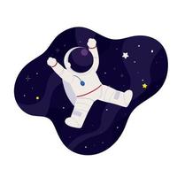 astronauta en el espacio vector