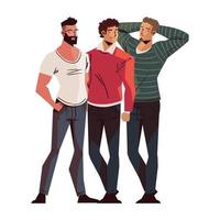 grupo de hombres vector