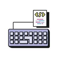 desarrollo web de teclado vector