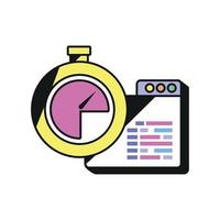 web development efficiency vector