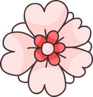 Beautiful flower. Hand drawn doodle png