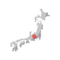 Japan map and flag vector