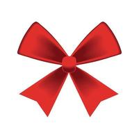 red bow elegant christmas vector