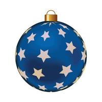 starry ball elegant christmas vector