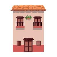 colombian traditional house vector