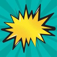 explosion on sunburst pop art vector