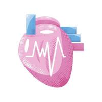 medicine heartbeat icon vector