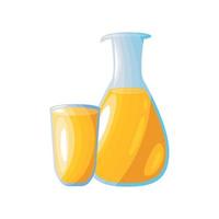 juice pitcher and cup vector