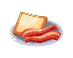 bacon and bread vector