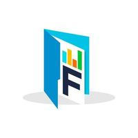 Initial F Chart Folder vector