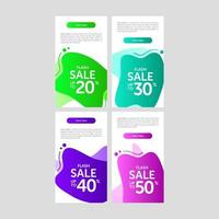 Modern and Colorful Fluid Banner Sale vector