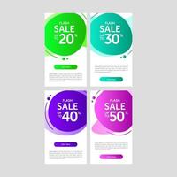 Modern and Colorful Fluid Banner Sale vector