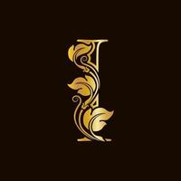 Luxury Initial Golden I vector