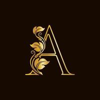 Luxury Initial Golden A vector