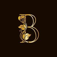 Luxury Initial Golden B vector