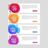 Modern and Colorful Fluid Banner Sale vector