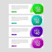 Modern and Colorful Fluid Banner Sale vector