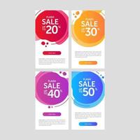 Modern and Colorful Fluid Banner Sale vector