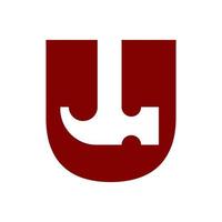 Initial U Hammer Logo vector