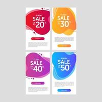 Modern and Colorful Fluid Banner Sale vector