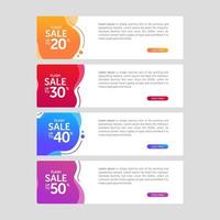 Modern and Colorful Fluid Banner Sale vector