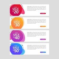 Modern and Colorful Fluid Banner Sale vector