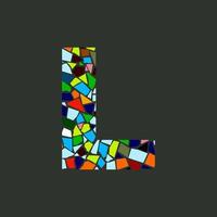 Initial L Mosaic Logo vector