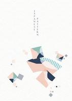 Japanese pattern and icon vector.  Oriental wedding invitation and frame background. Geometric pattern with Abstract template in Chinese style. vector