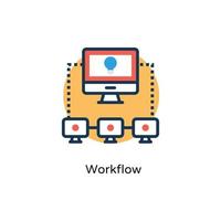 Trendy Workflow Concepts vector