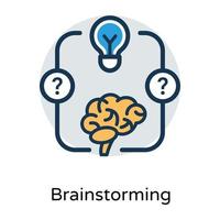 Trendy Brainstorming Concepts vector